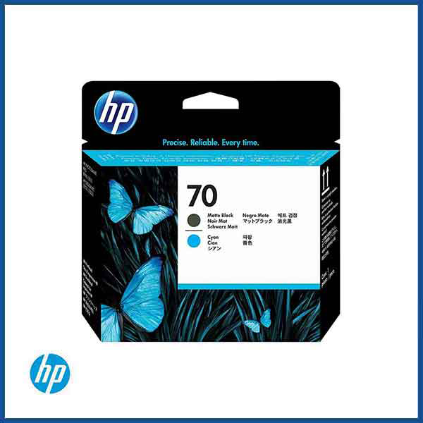 HP 70 Matte Black & Cyan DesignJet Printhead (CD404A)