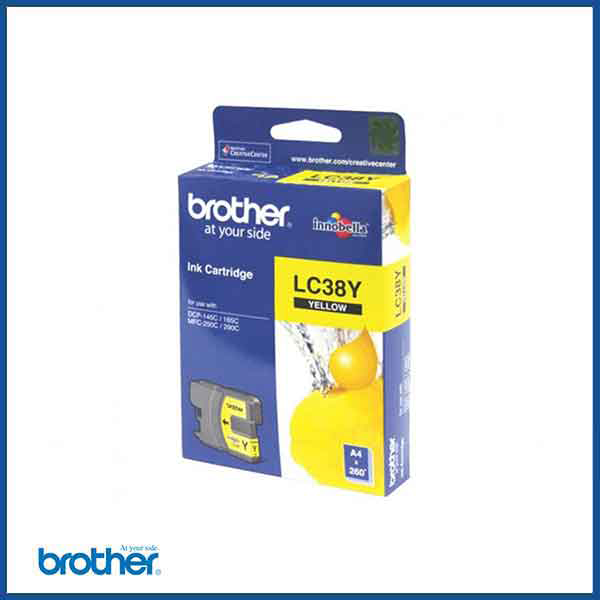  Brother LC38 Yellow Ink Cartridge (LC38YW)