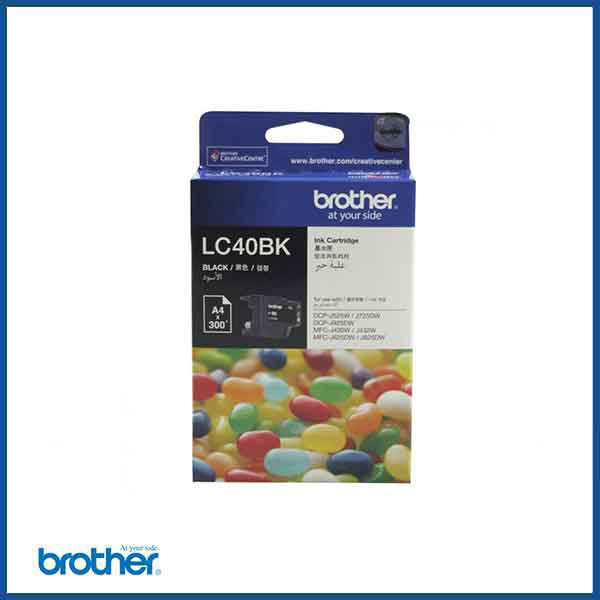 Brother LC 40 Ink Cartridge in Black (model code: LC40BK)