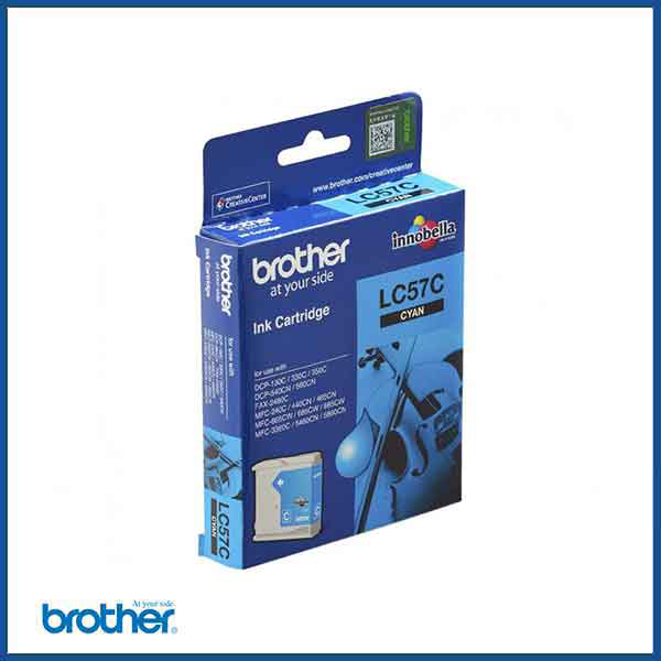 Brother LC 57 Ink Cartridge in Cyan (model code: LC57C) 