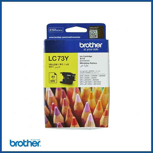 Brother LC 73 Ink Cartridge in Yellow (model code: LC73Y)